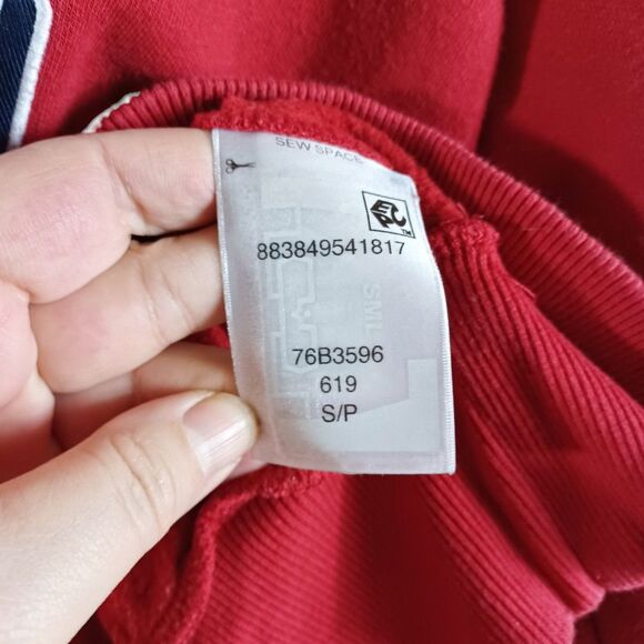 TOMMY HILFIGER Men's Red Long Sleeve Crew Graphic Sweatshirt Jumper Size Small - Picture 9 of 9